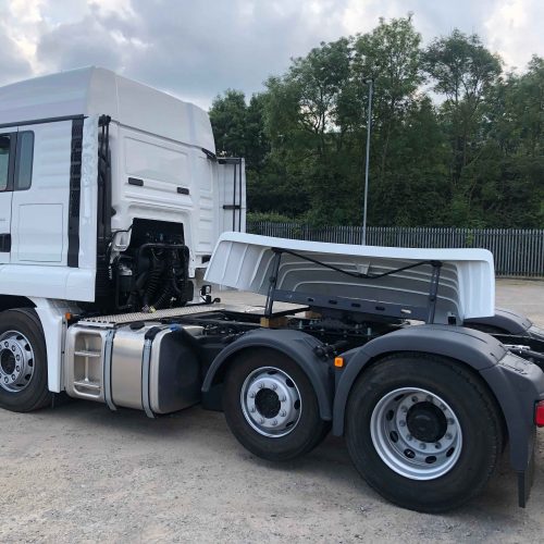 Brand New White MAN Tractor Unit Side View