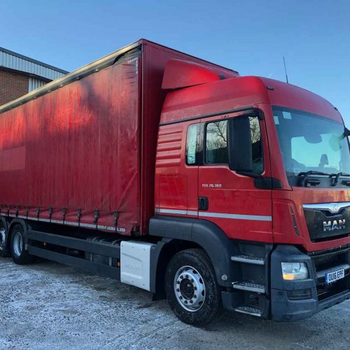 red man lorry exterior front right