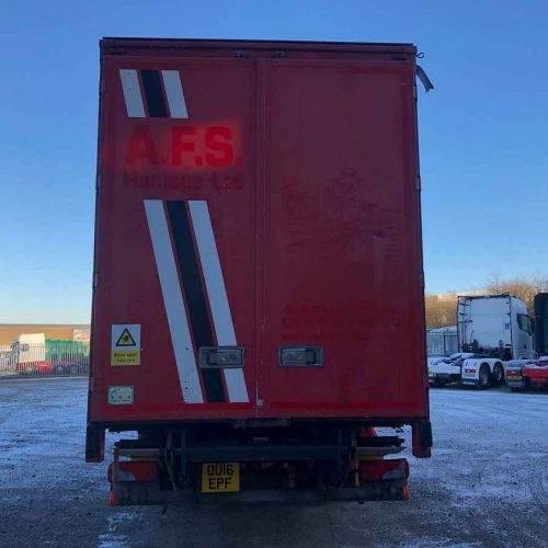 red man lorry exterior rear view