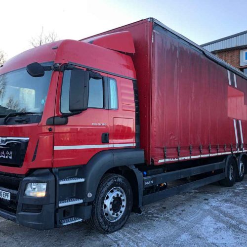 red man lorry exterior front left
