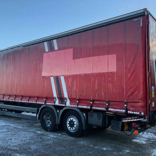 red man lorry exterior rear left