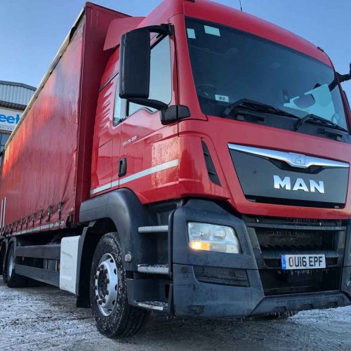 red man lorry exterior front end right