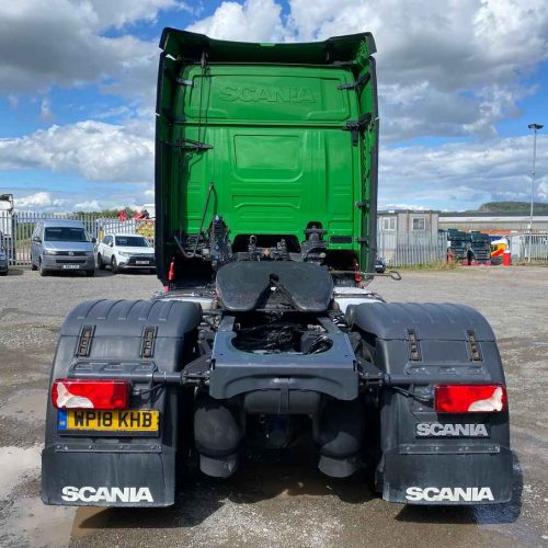 Scania R450 High Roof New Generation 6x2 Tractor Unit 2018 Green Rear-View