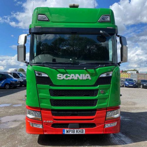 Scania R450 High Roof New Generation 6x2 Tractor Unit 2018 Green Front View
